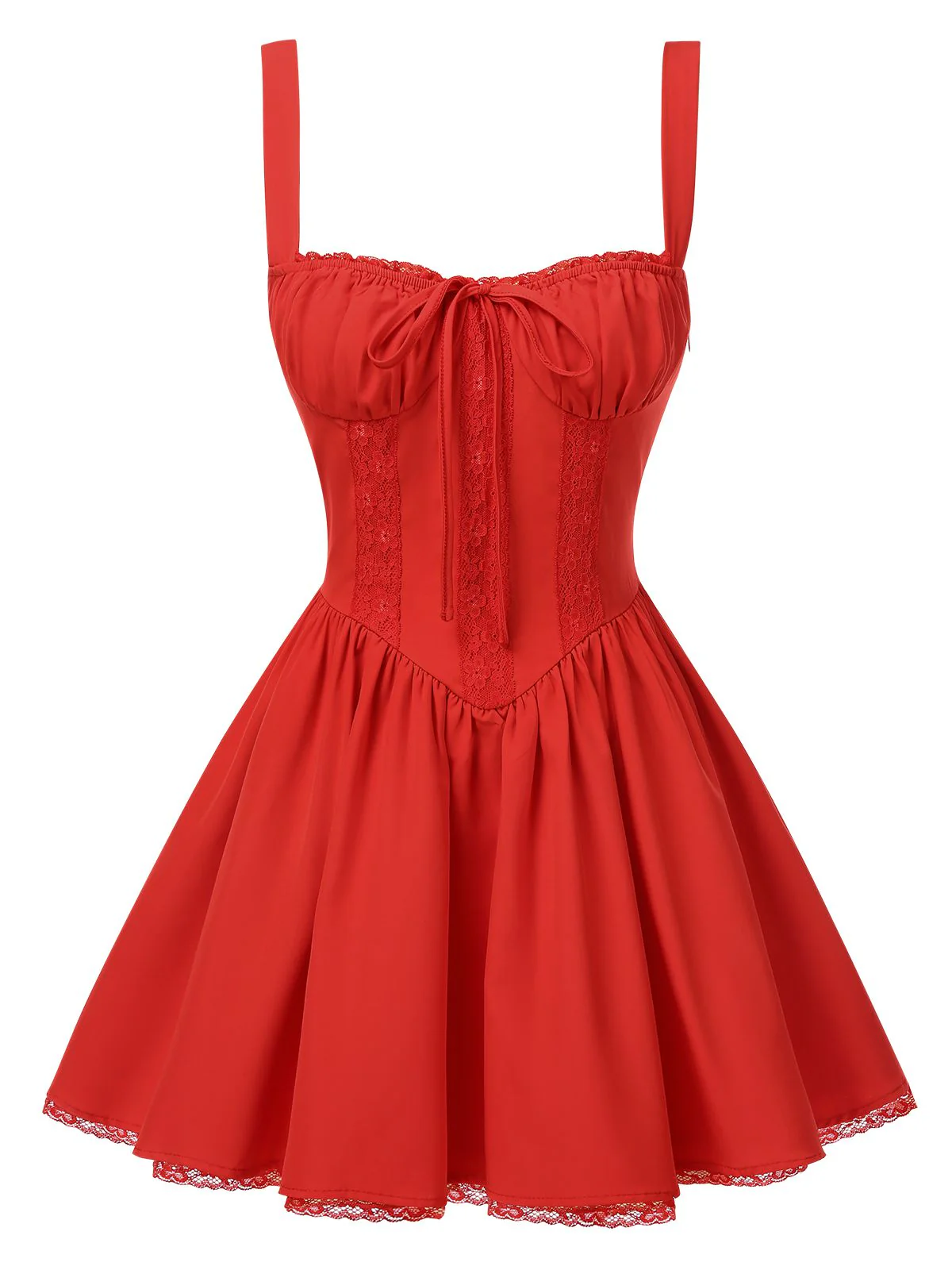 1950er Träger Schnürung Korsett Mini Kleid - Image 3