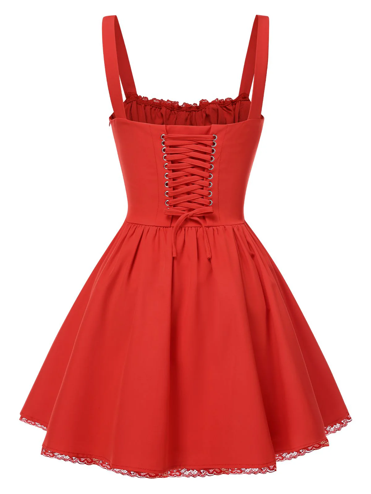 1950er Träger Schnürung Korsett Mini Kleid - Image 4