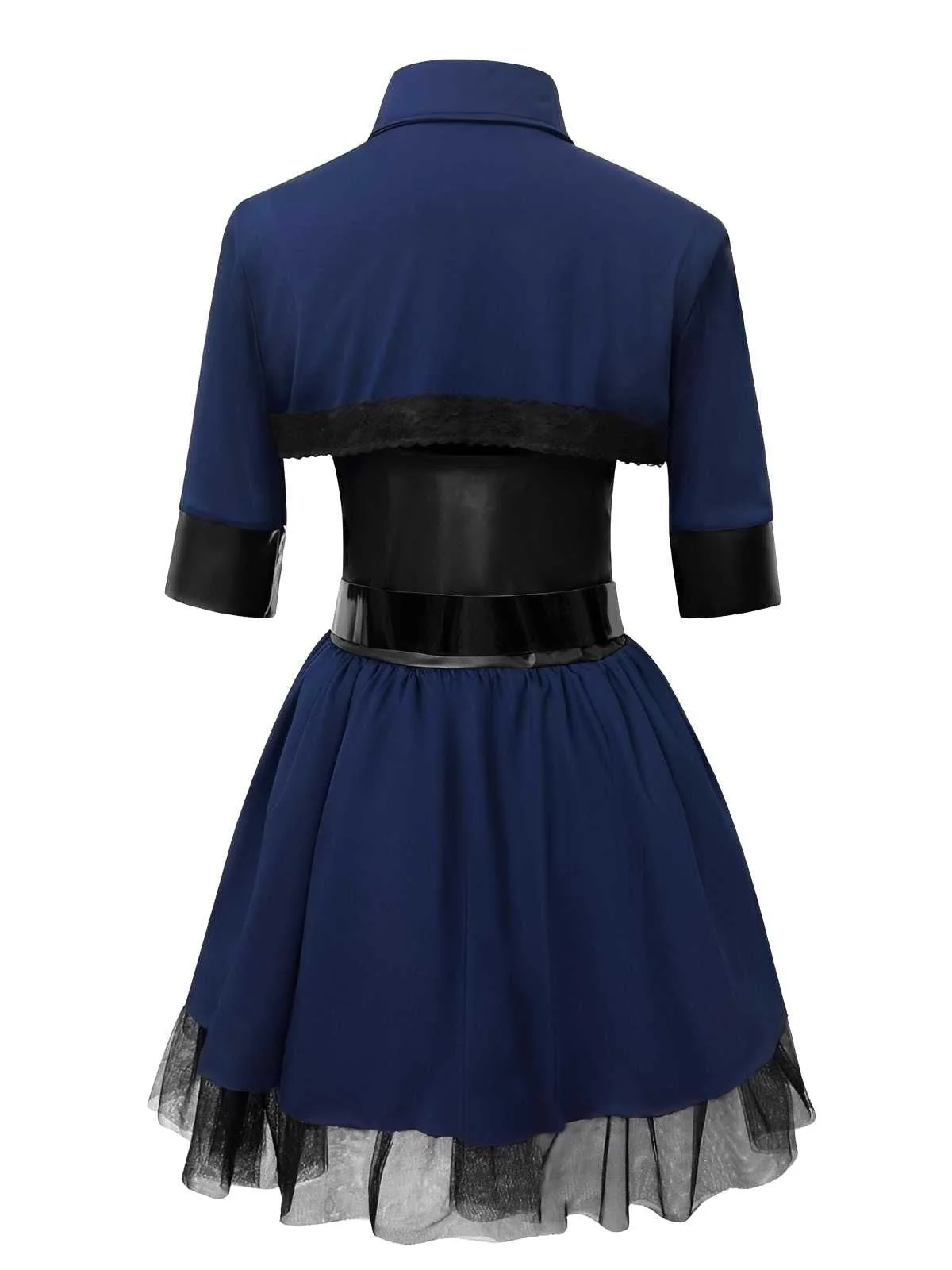 Dunkelblau 1960er Polizei Halloween Cosplay Kleid - Image 4