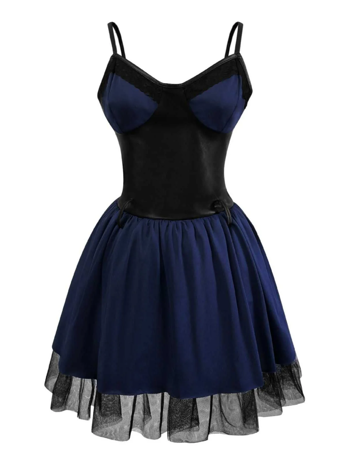 Dunkelblau 1960er Polizei Halloween Cosplay Kleid - Image 5