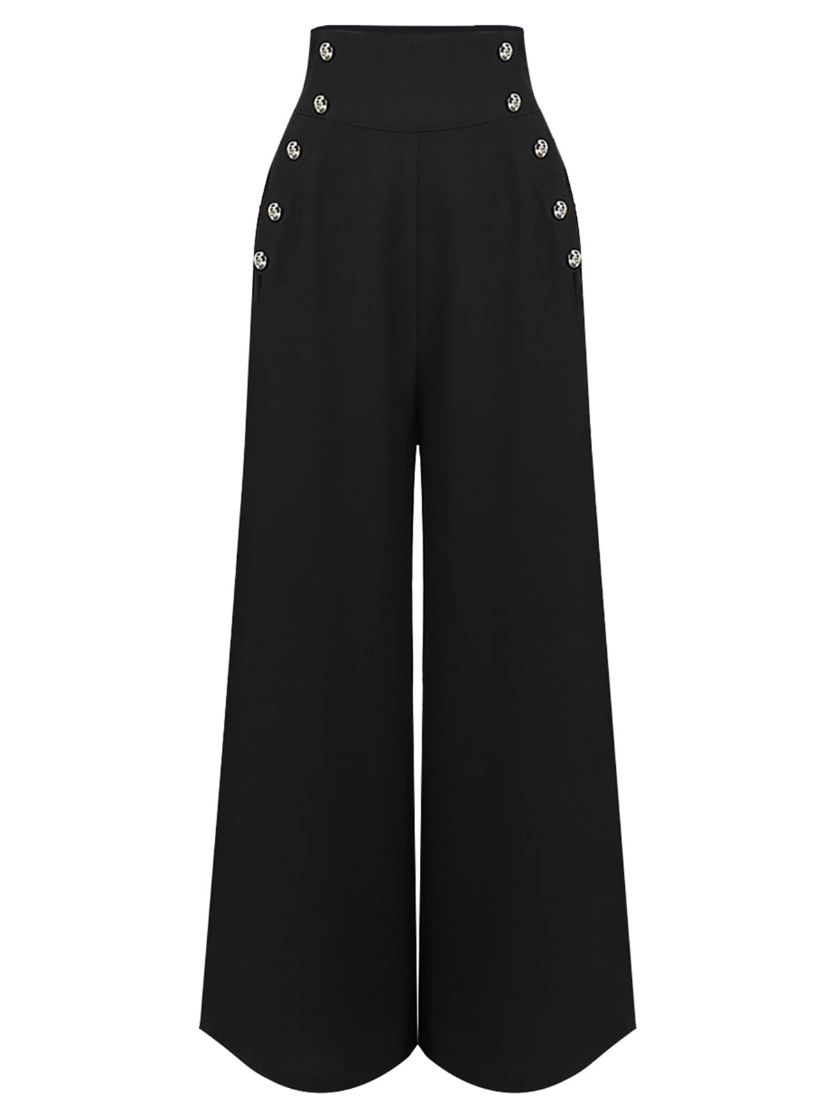 Weinrot 1930er SOLIDE BLUSE & SCHWARZ STRÄGER HOSE - Image 6