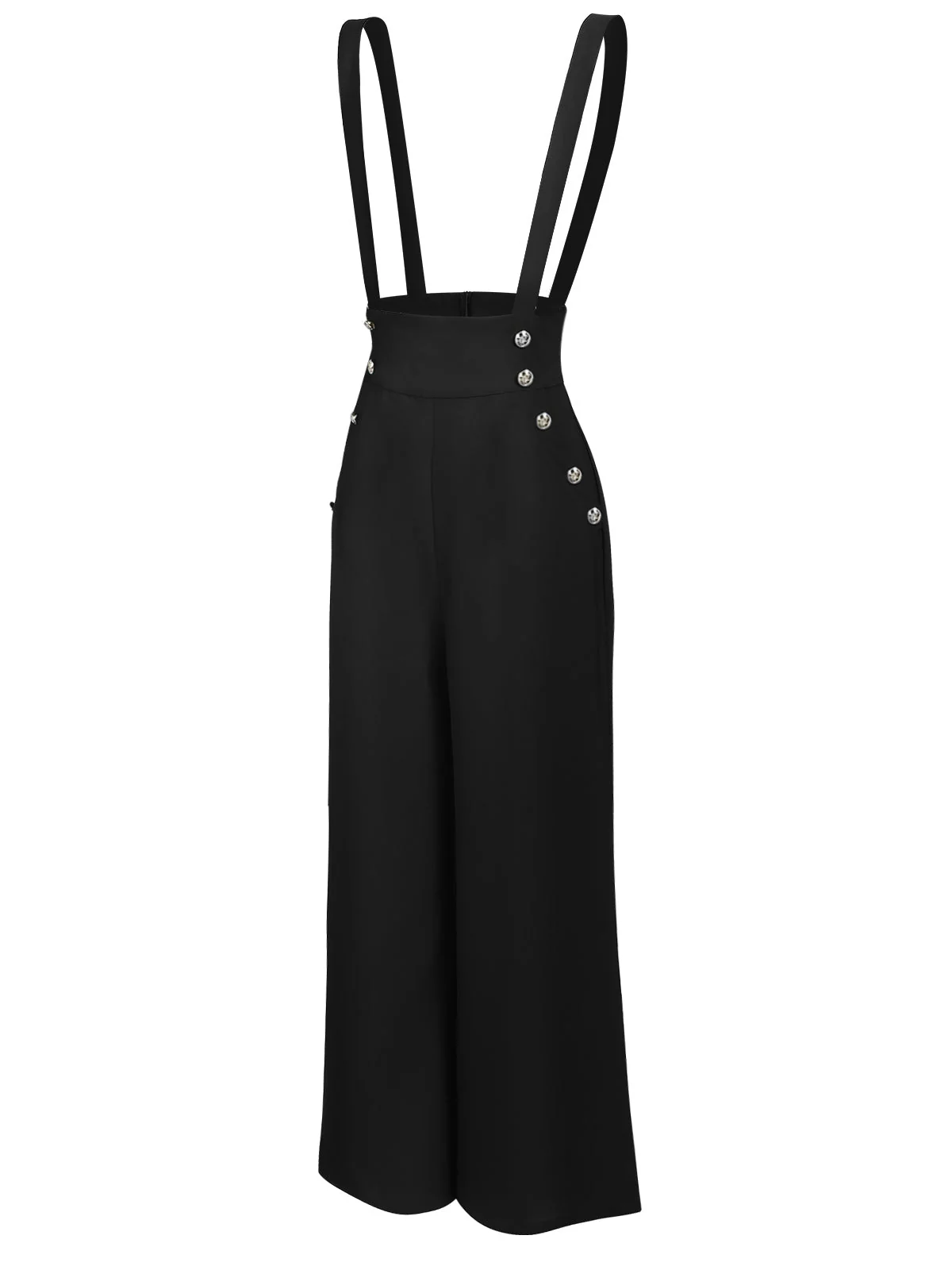 Weinrot 1930er SOLIDE BLUSE & SCHWARZ STRÄGER HOSE - Image 8