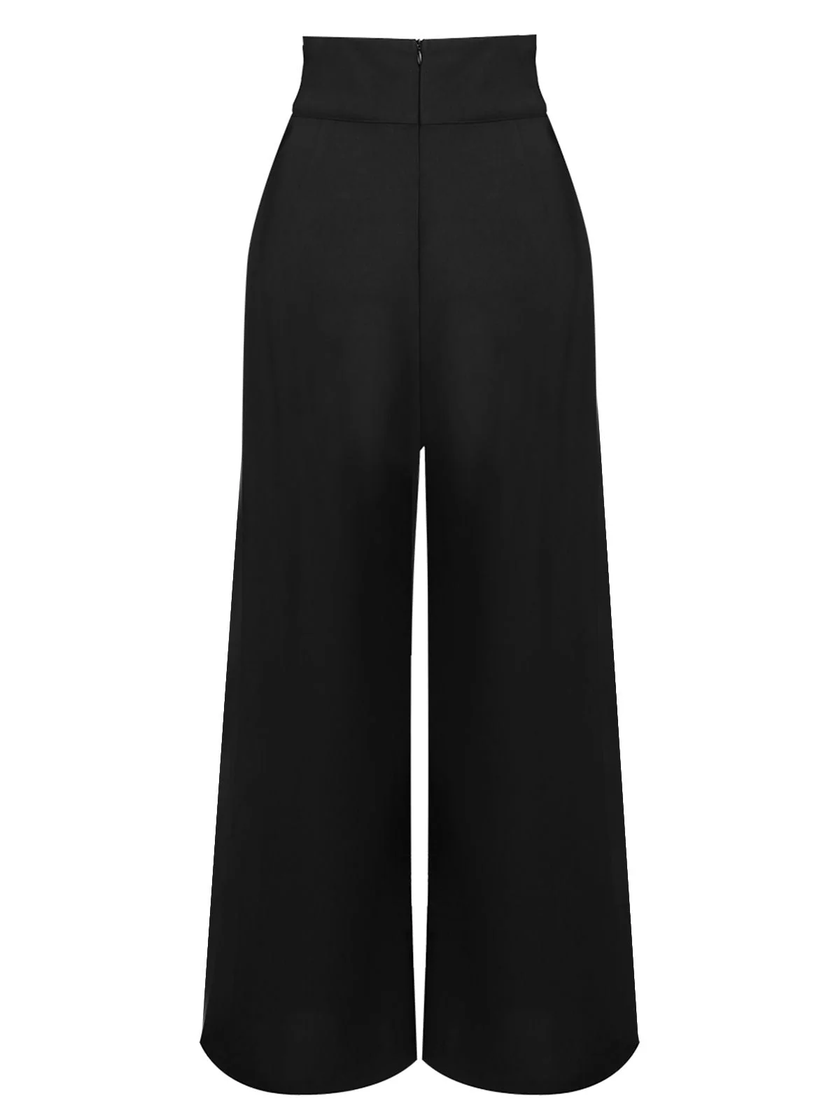 Weinrot 1930er SOLIDE BLUSE & SCHWARZ STRÄGER HOSE - Image 9