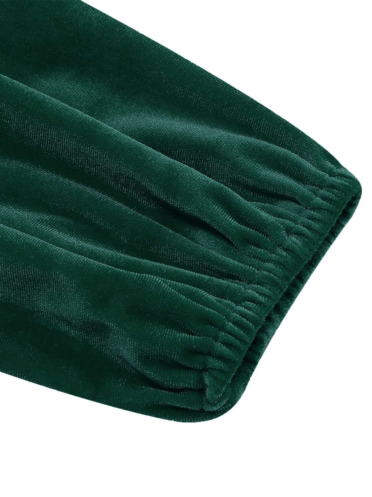 1950er Weihnachten Samt Quadratischer Hals Langarm Kleid - Image 11