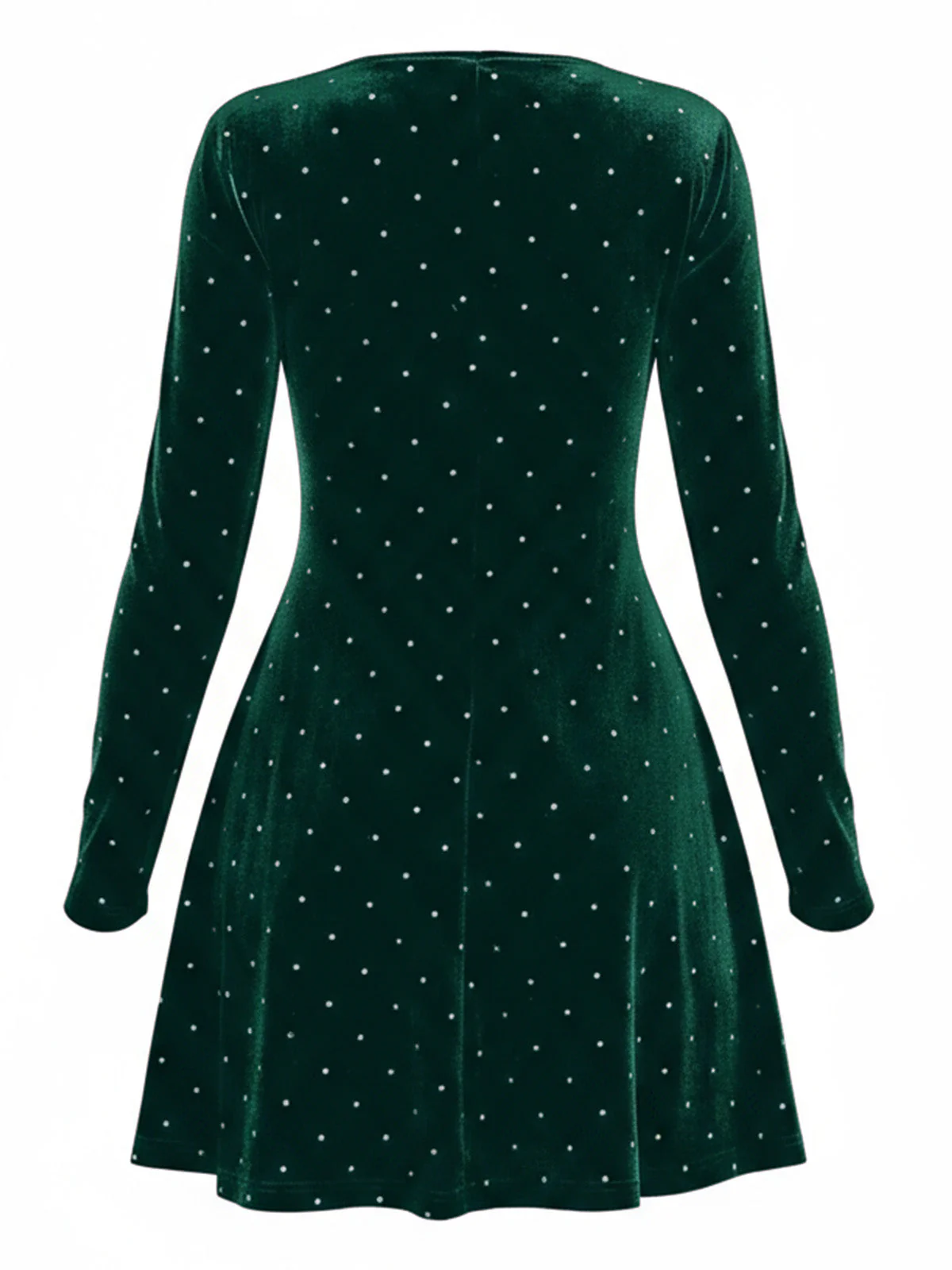 Schwarz 1980er Samt Strassstein Tailliert Party Kleid - Image 23