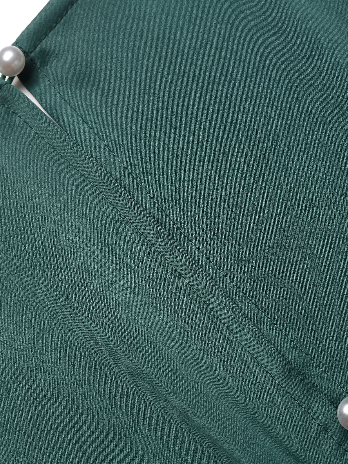 Grün 1930er Karo Patchwork Puff Jumpsuit - Image 8