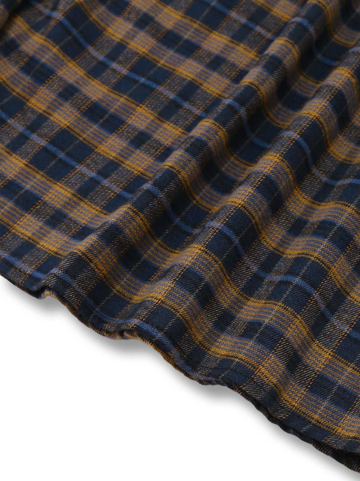 Dunkelkaffee 1950er Bogen Träger Plaid Kleid - Image 6