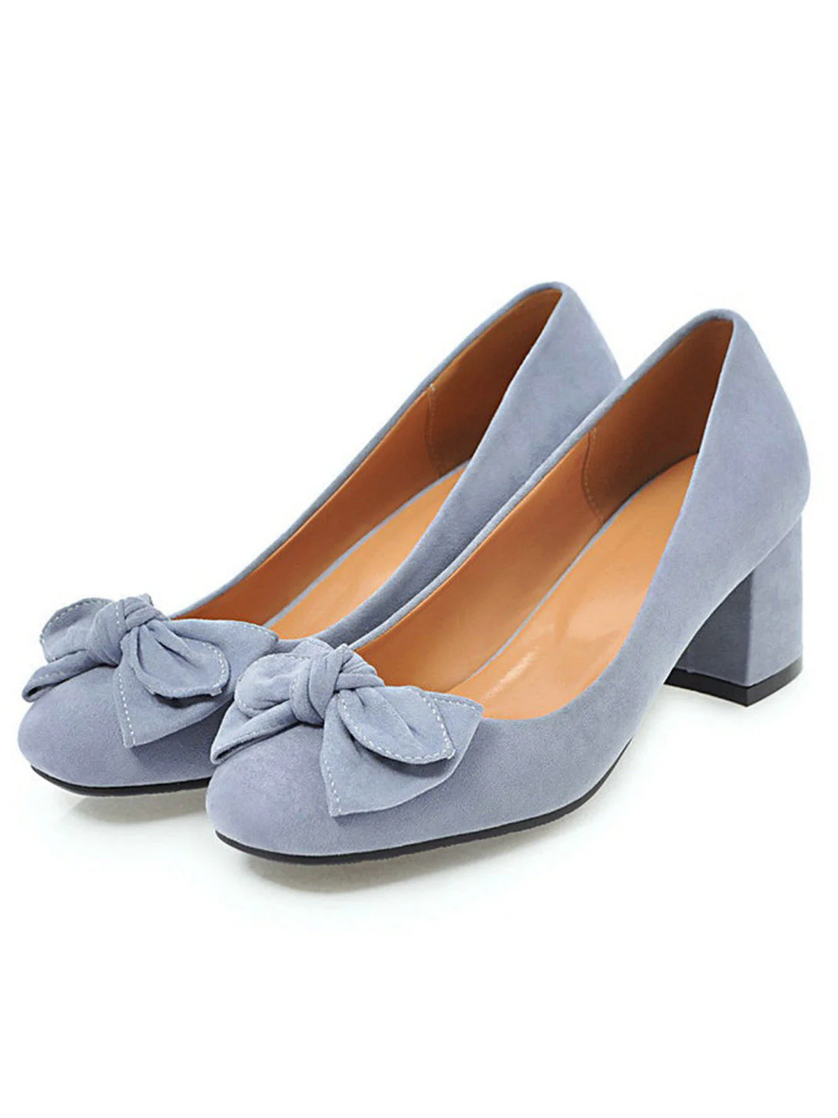 EINFARBIGE SCHUHE MIT SCHLEIFENKNOTEN UND KEILABSATZ - Image 3