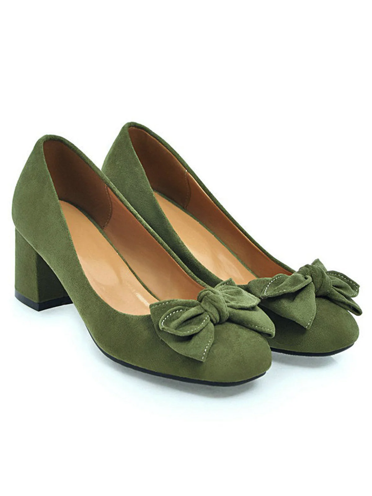 EINFARBIGE SCHUHE MIT SCHLEIFENKNOTEN UND KEILABSATZ - Image 3