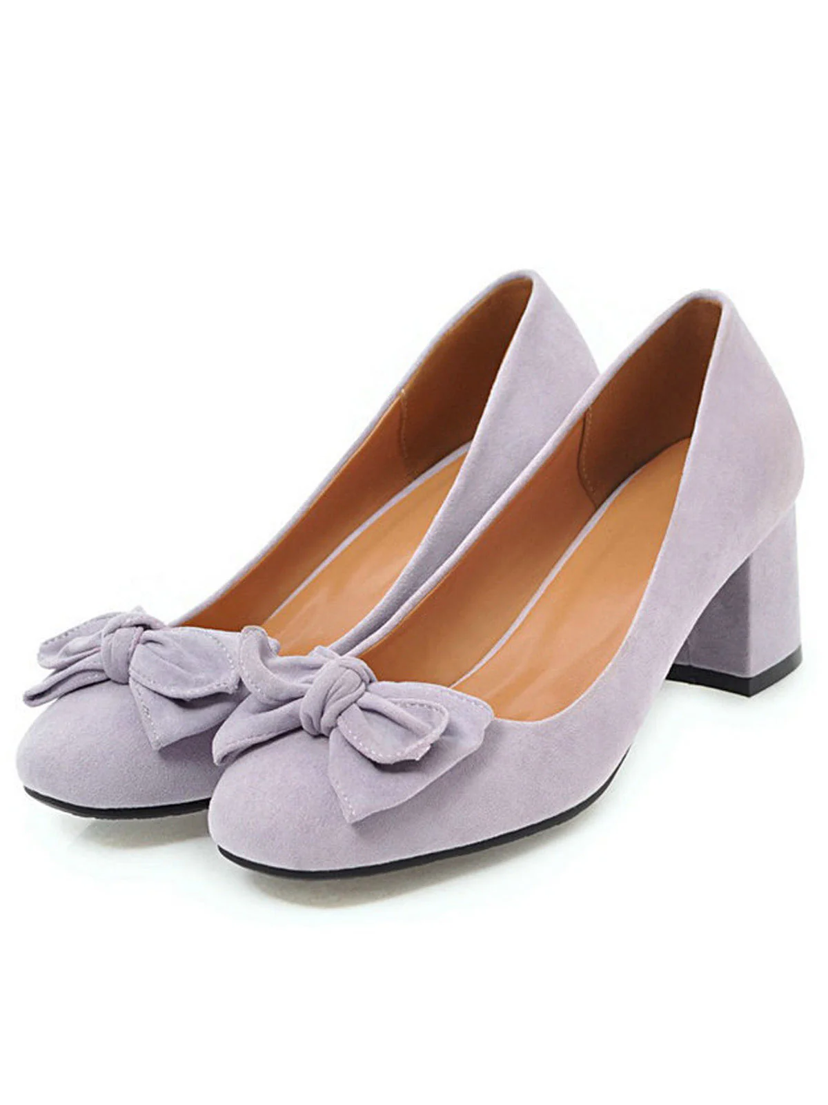 EINFARBIGE SCHUHE MIT SCHLEIFENKNOTEN UND KEILABSATZ - Image 6