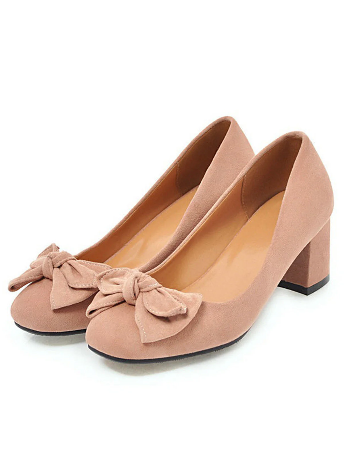 EINFARBIGE SCHUHE MIT SCHLEIFENKNOTEN UND KEILABSATZ - Image 8
