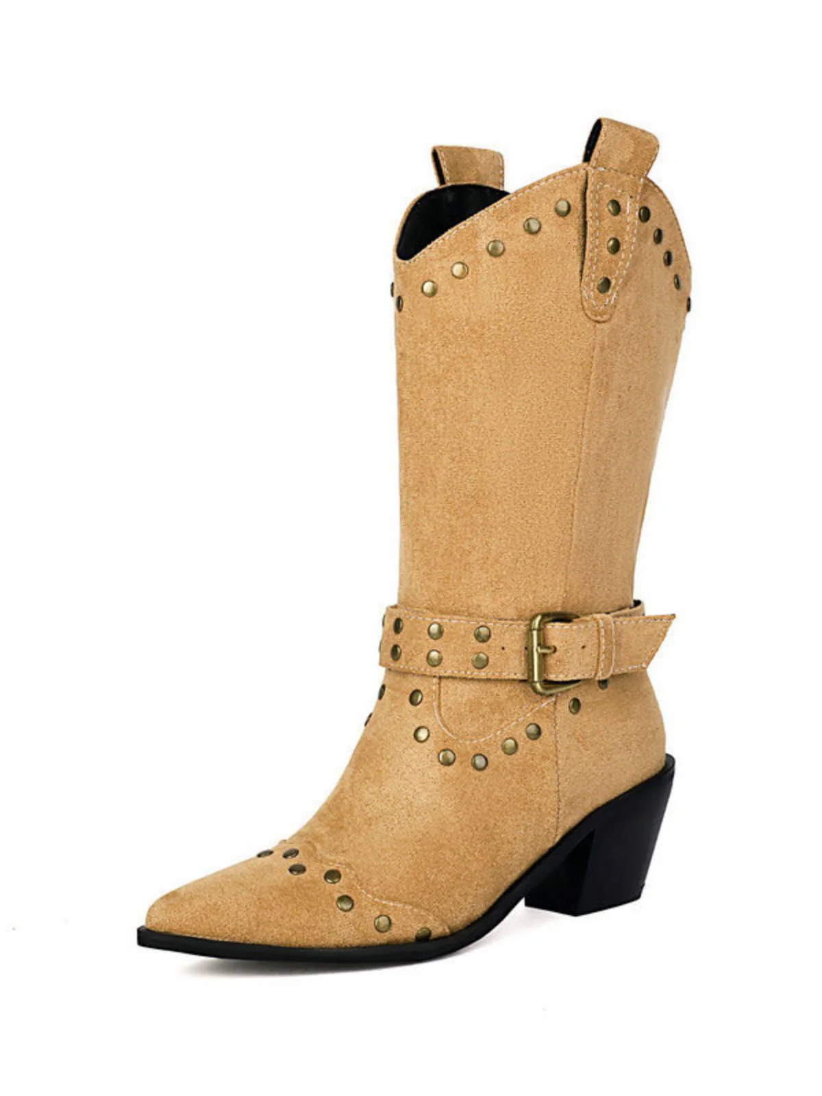 Flanell Besetzt Flügelspitze Zehe Klobig Ferse Stiefel - Image 10