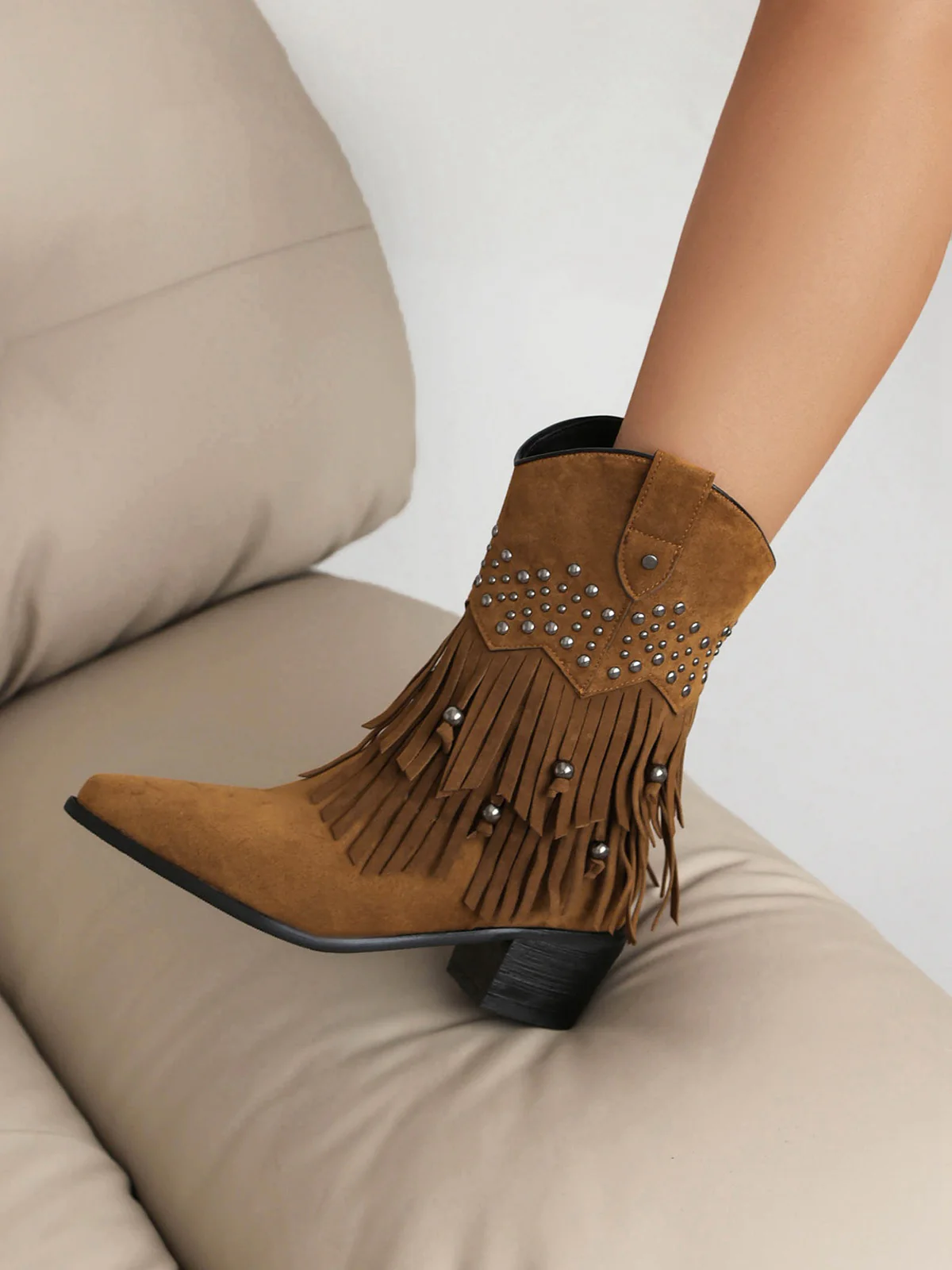 Flanell Kegelabsatz Westernstiefel - Image 5