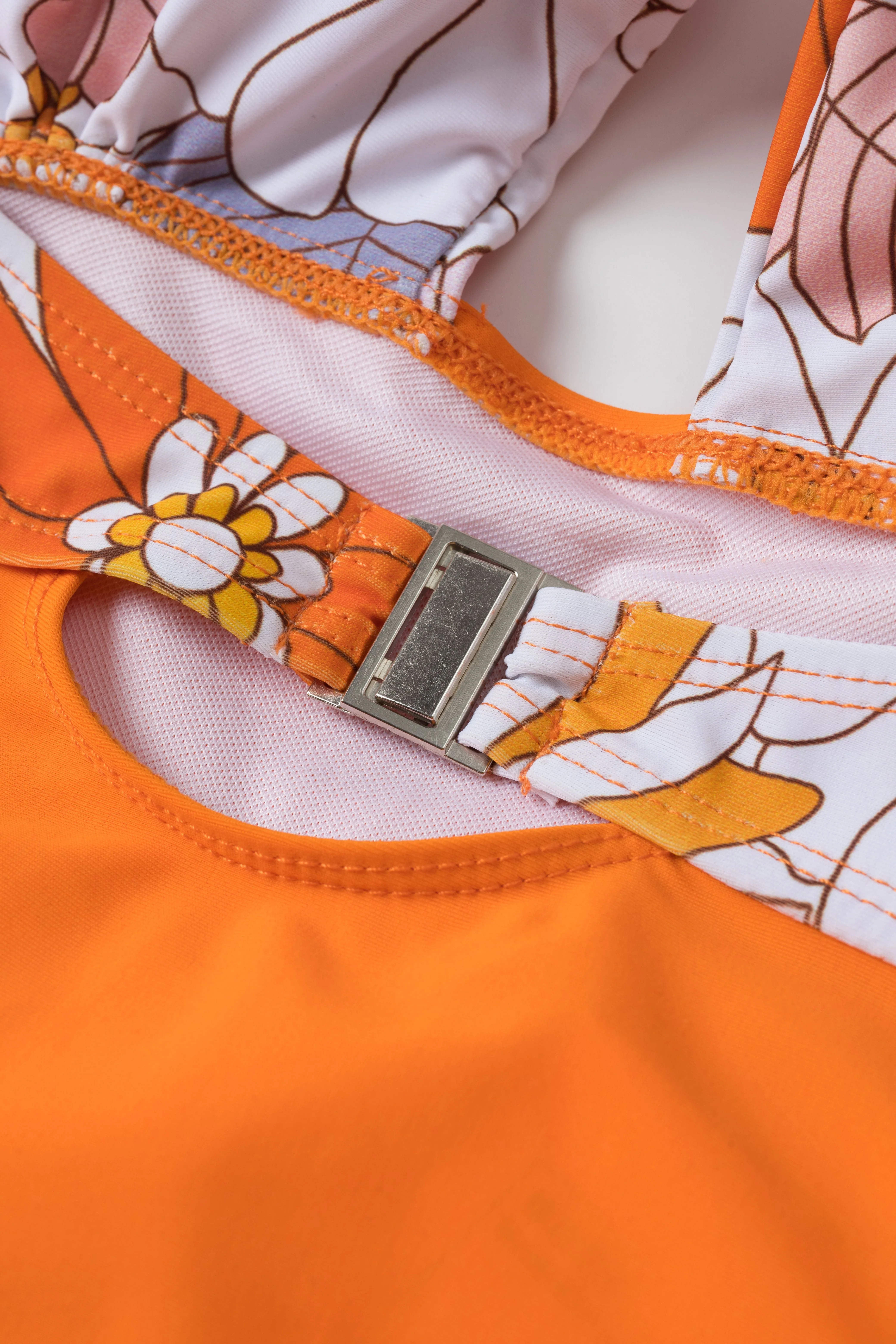 1950er Schleife Band Blumen Kreuz Träger Badeanzug - Image 11