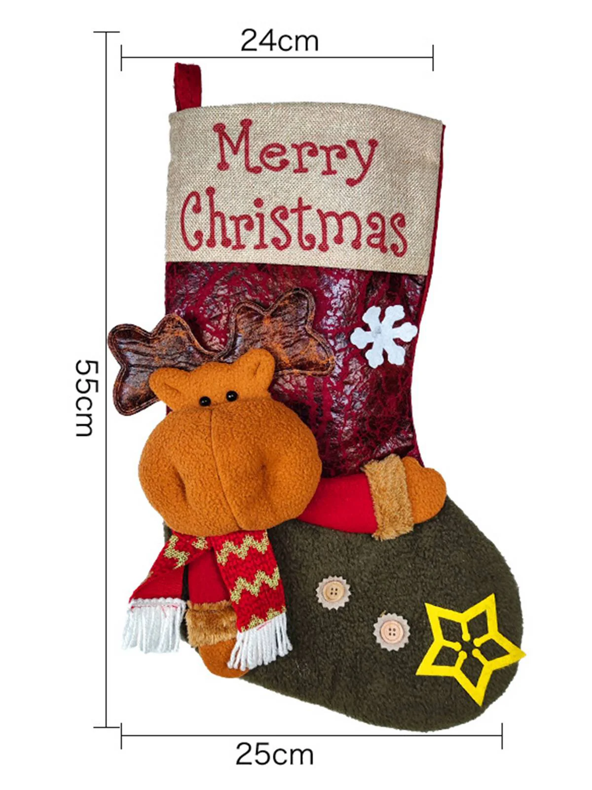 Frohe Weihnachten 3D Karikatur Strümpfe Geschenk Tasche - Image 2