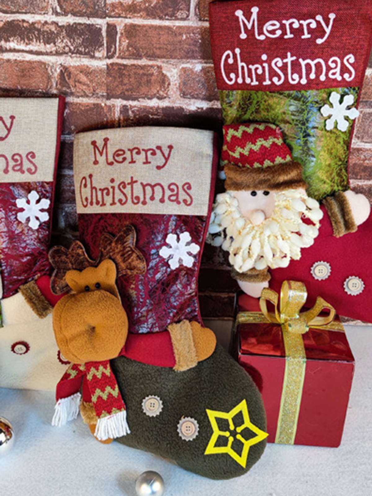 Frohe Weihnachten 3D Karikatur Strümpfe Geschenk Tasche - Image 6