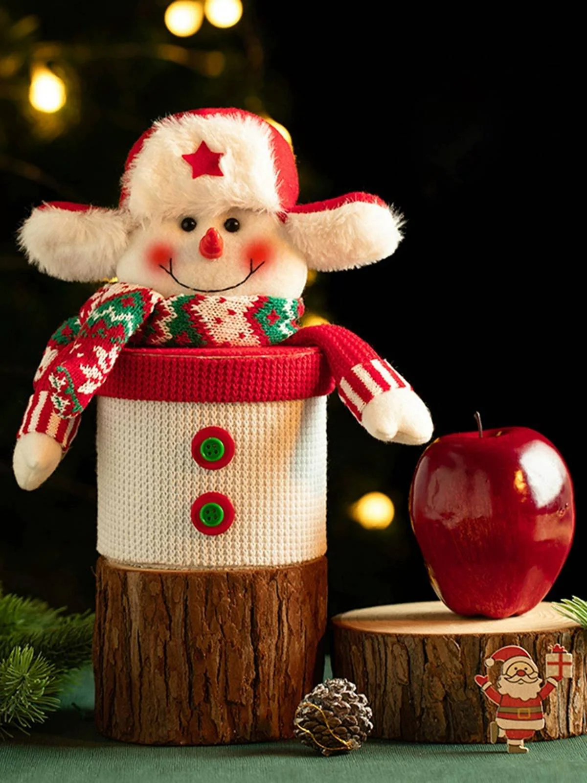 Fröhliche Weihnachten Zeichentrick Plüsch Stricken Geschenk Schachtel - Image 2