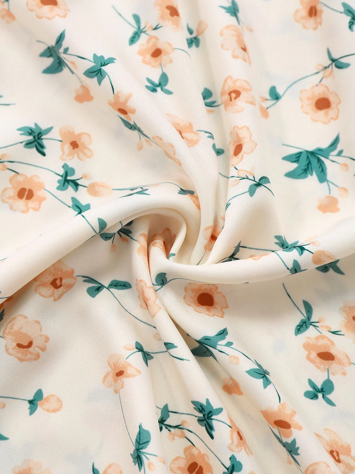Gelb 1940er Blumen Quadratischer Hals Kleid - Image 5