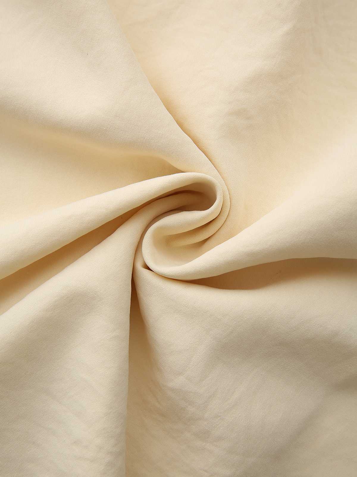 Gelb 1940er Taillenbindung Knopf Hemd Kragen Kleid - Image 4