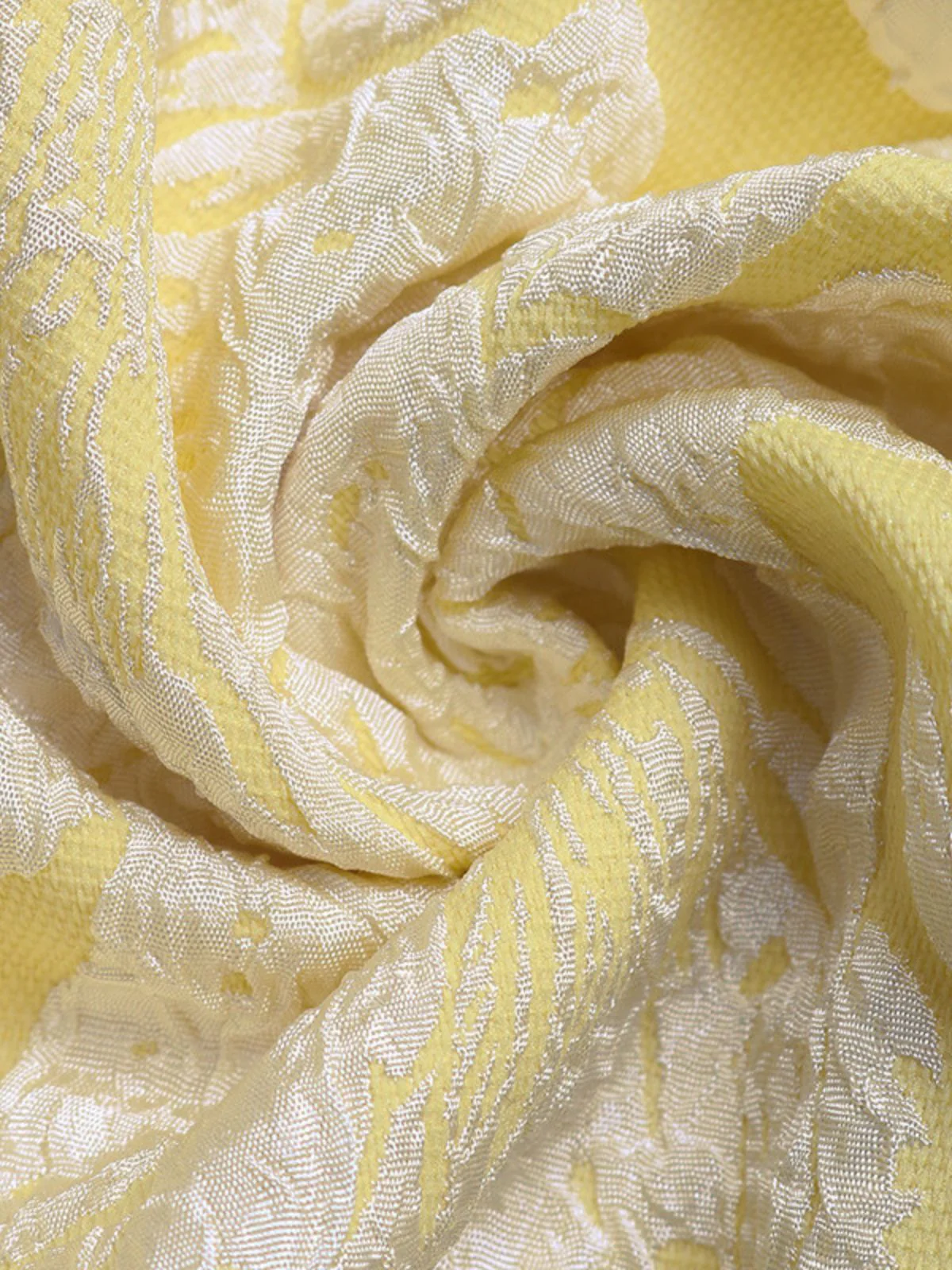 Gelb 1950er Blumen Jacquard Strukturiert Spaghetti Träger Midi Kleid - Image 6