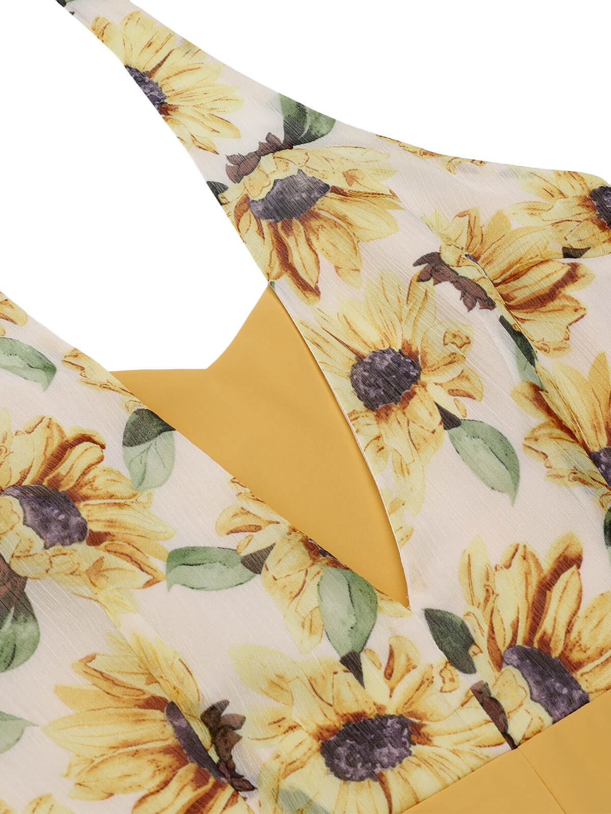 Gelb 1950er Sonnenblume Halter Romper - Image 6