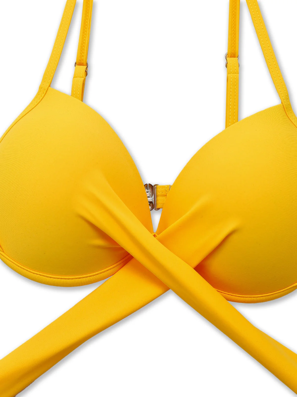Gelb 1950er Sonnenblume Zurückbinden Bikini Set - Image 3