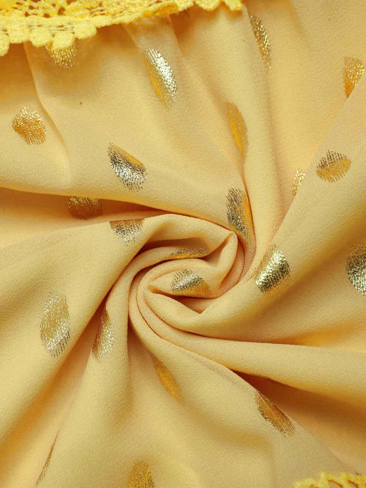 Gelb 1950er Spitze Patchwork Tupfen Kleid - Image 7