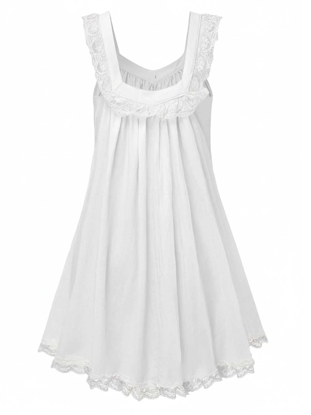Gelb 1960er Solide Bogen Rückenfrei Spitze Babydoll Kleid - Image 12