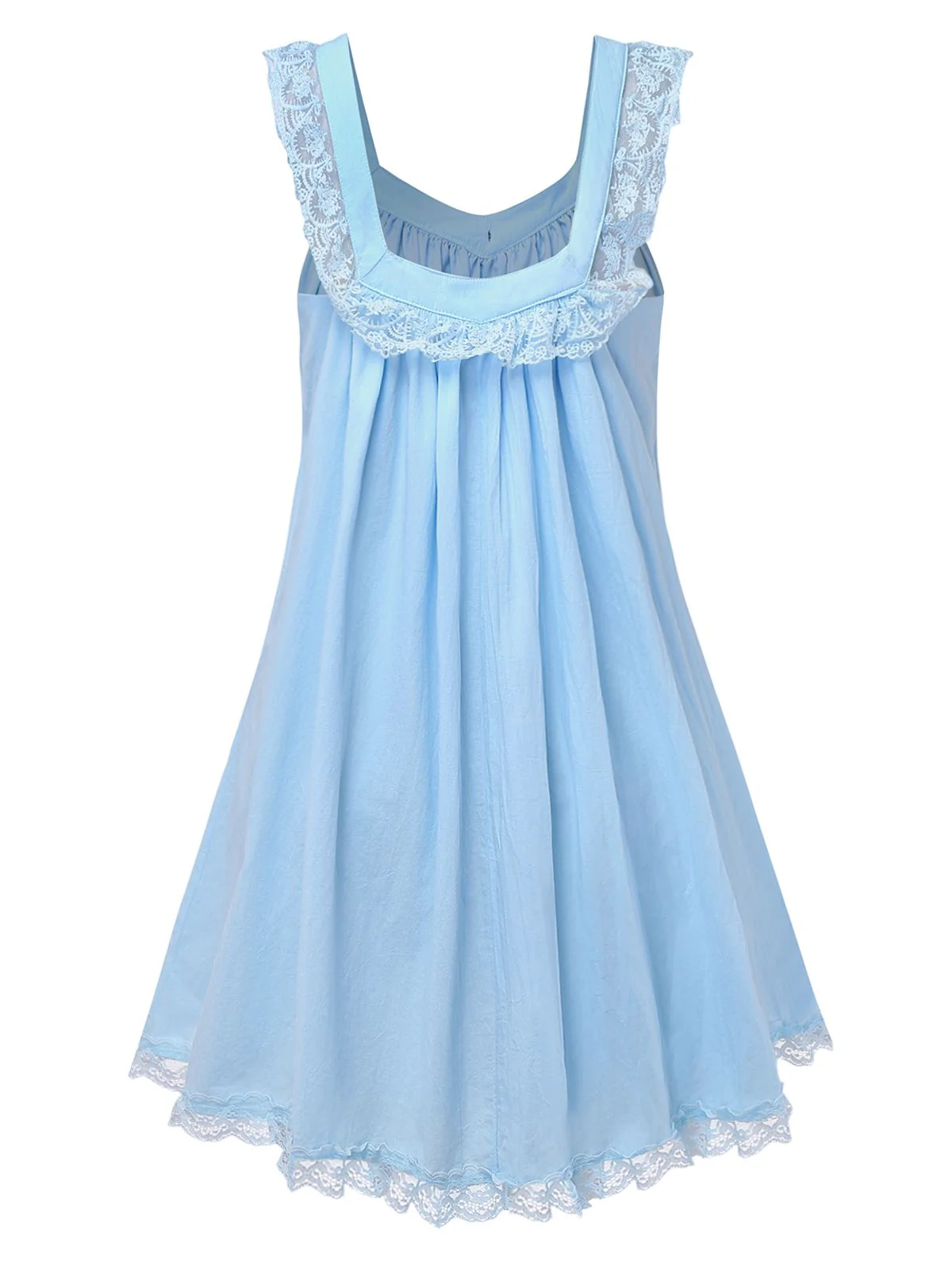 Gelb 1960er Solide Bogen Rückenfrei Spitze Babydoll Kleid - Image 7