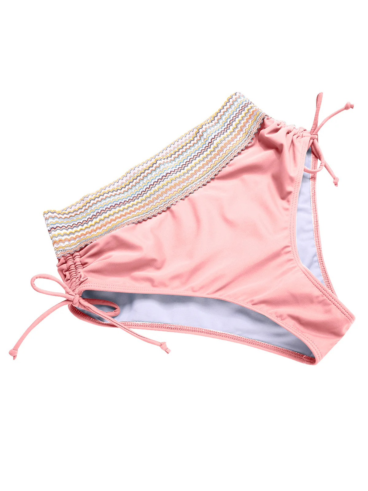 Schwarz 1970er V-Ausschnitt Patchwork Hohe-Taille Bikini - Image 12