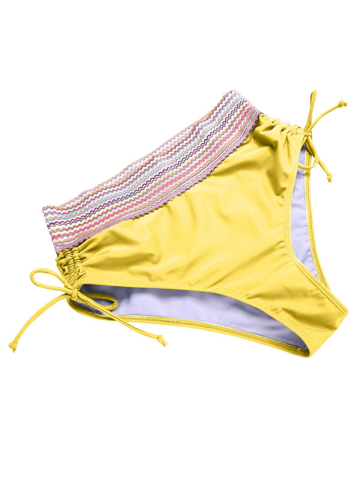 Schwarz 1970er V-Ausschnitt Patchwork Hohe-Taille Bikini - Image 16
