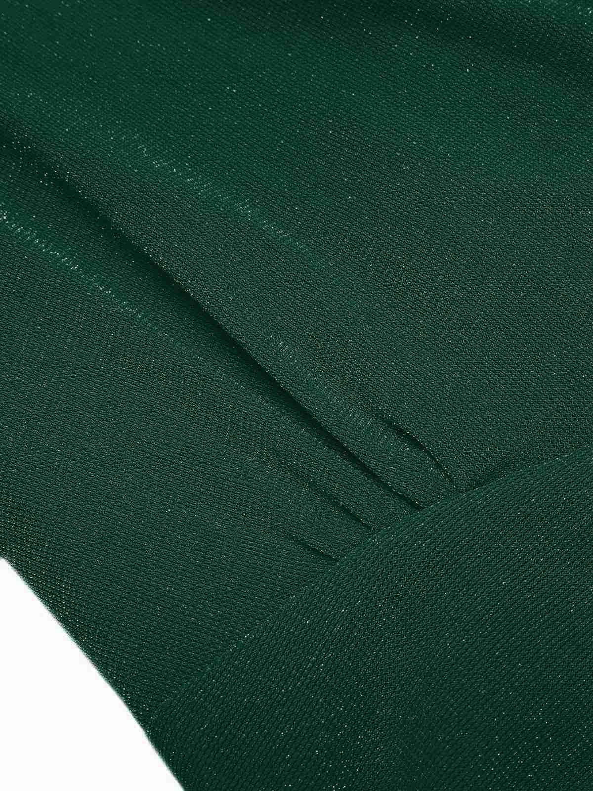 Dunkelgrün 1930er Rüsche Schnürschuh Fischschwanz Kleid - Image 5