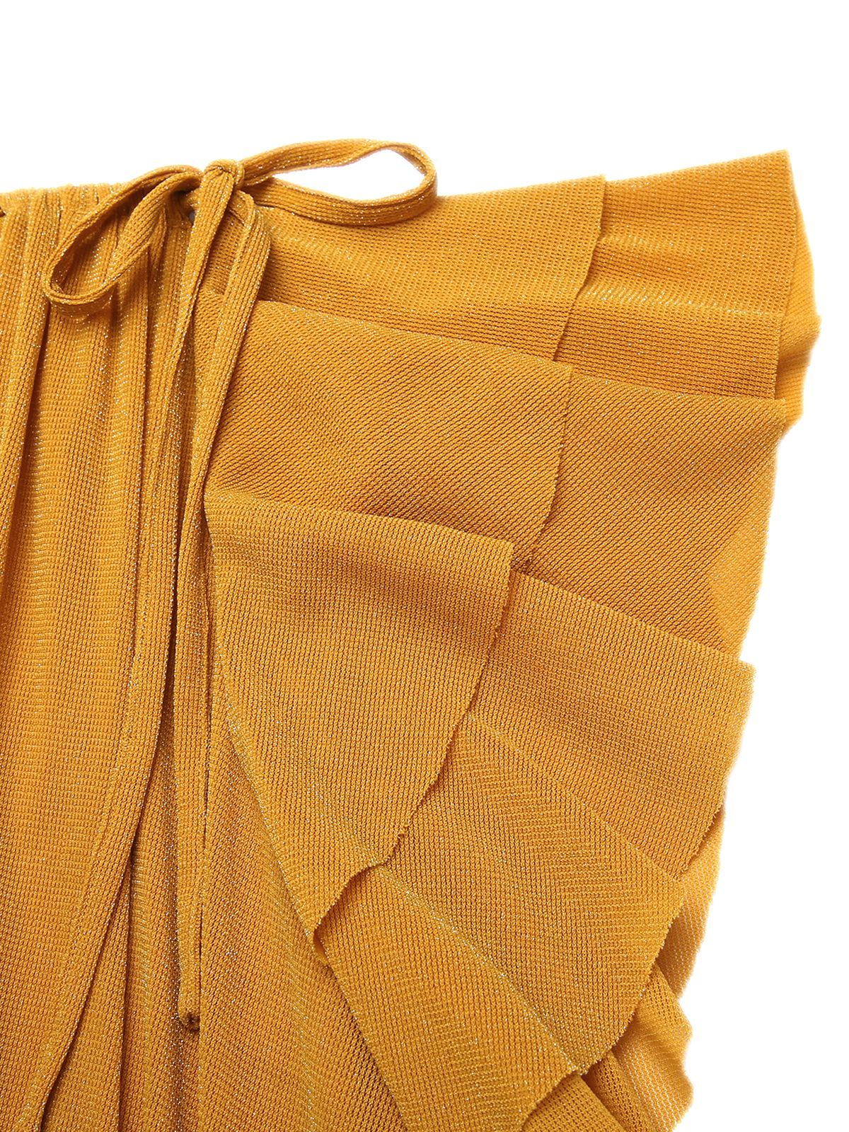 Gelb 1930er Rüsche Schnürschuh Fischschwanz Kleid - Image 8