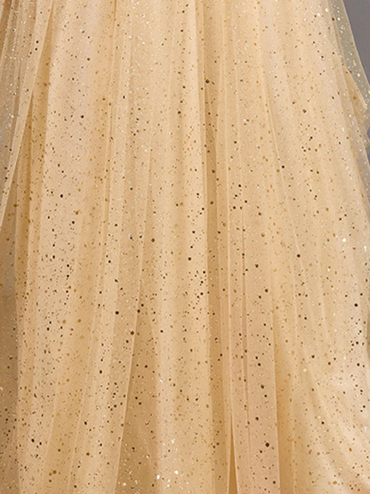 Gold 1930er Hochzeit Pailletten V-Ausschnitt Netz Kleid - Image 5