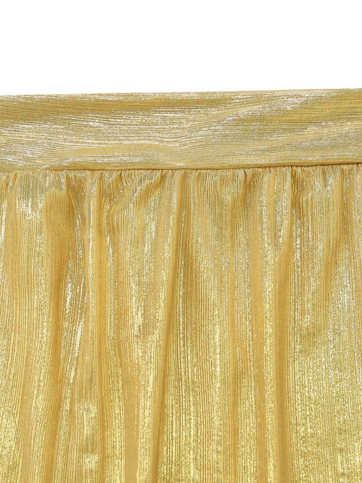 Gold 1980er Metallisch Wickel Bogen Cover Up - Image 3