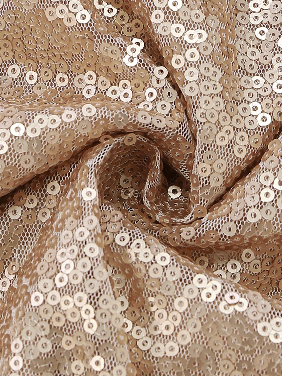 Gold 1980er Trägerlos Pailletten Enges Kleid - Image 6