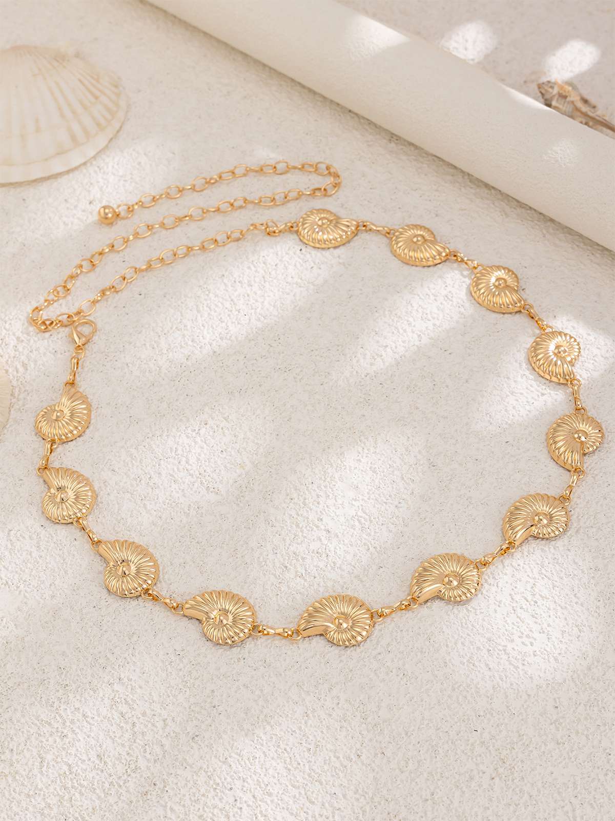 Gold Muschel Legierung Taillenkette