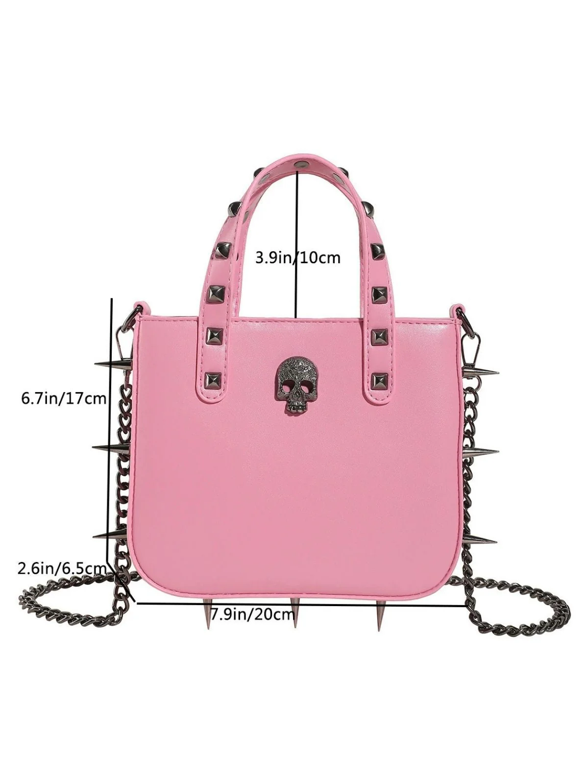 Gothic PU Leder Punk Nieten Handtasche - Image 2
