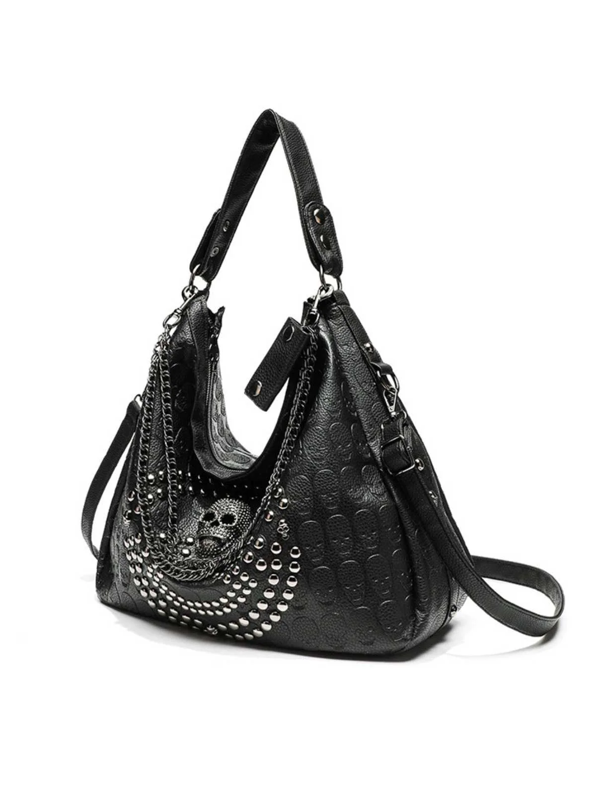 Gothic Schädel Nietenkette Hobo Tasche - Image 2