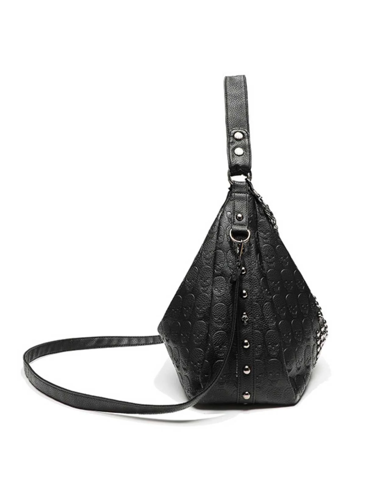 Gothic Schädel Nietenkette Hobo Tasche - Image 3