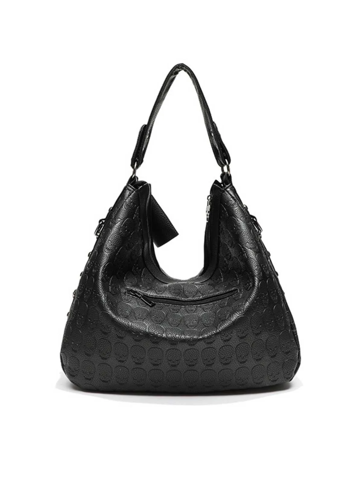 Gothic Schädel Nietenkette Hobo Tasche - Image 4