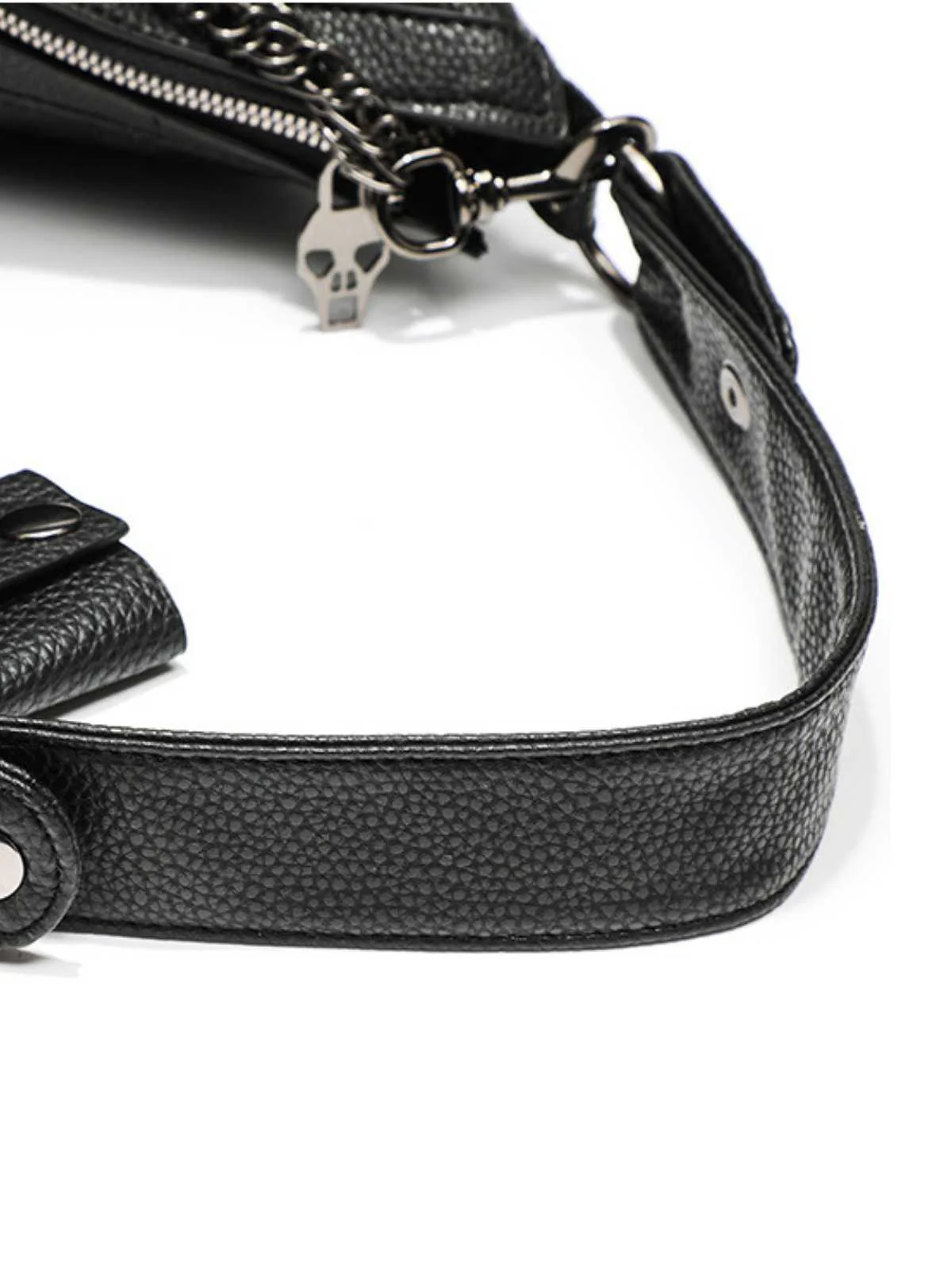 Gothic Schädel Nietenkette Hobo Tasche - Image 6