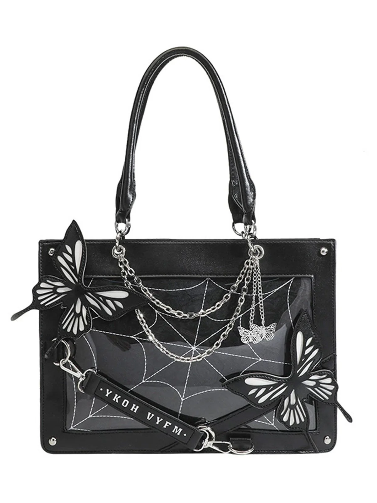 Gothic Schmetterling Spinnennetz Kette Handtasche - Image 3