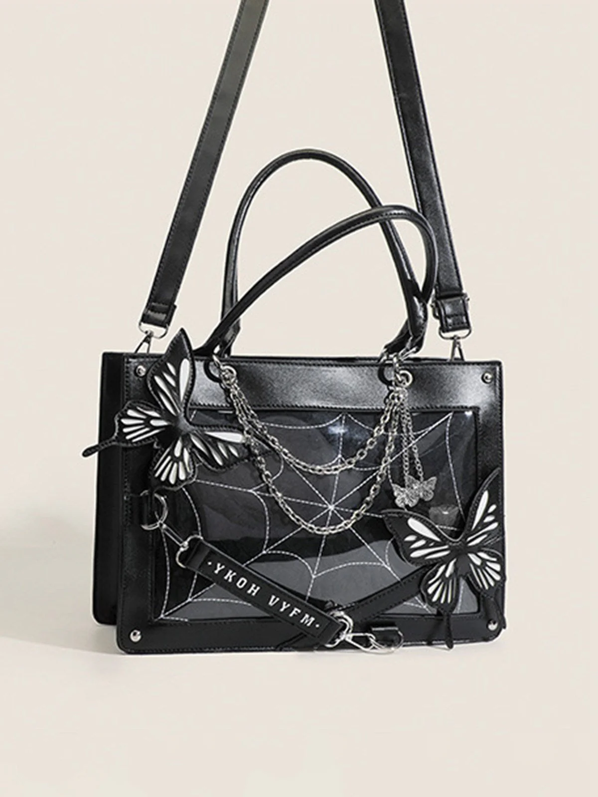 Gothic Schmetterling Spinnennetz Kette Handtasche - Image 4