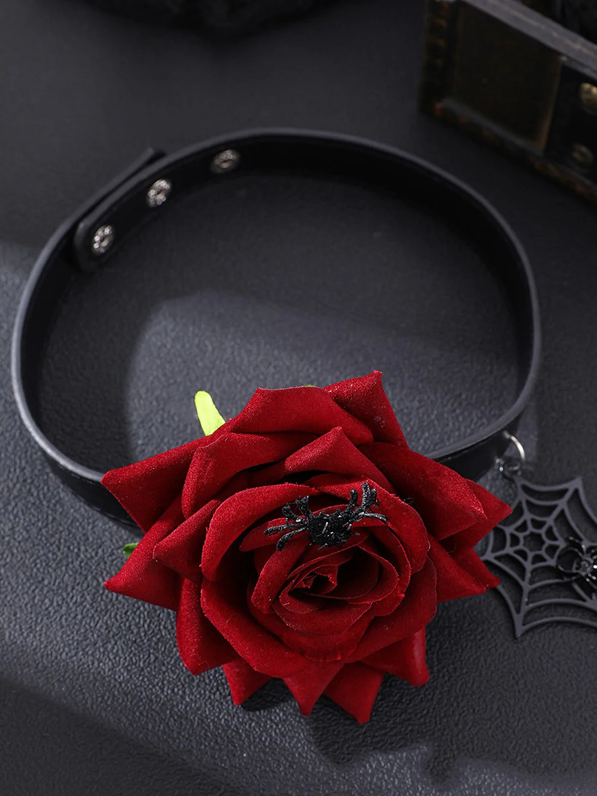 Gotische Spinnennetz & Rose Halsband Halskette - Image 4