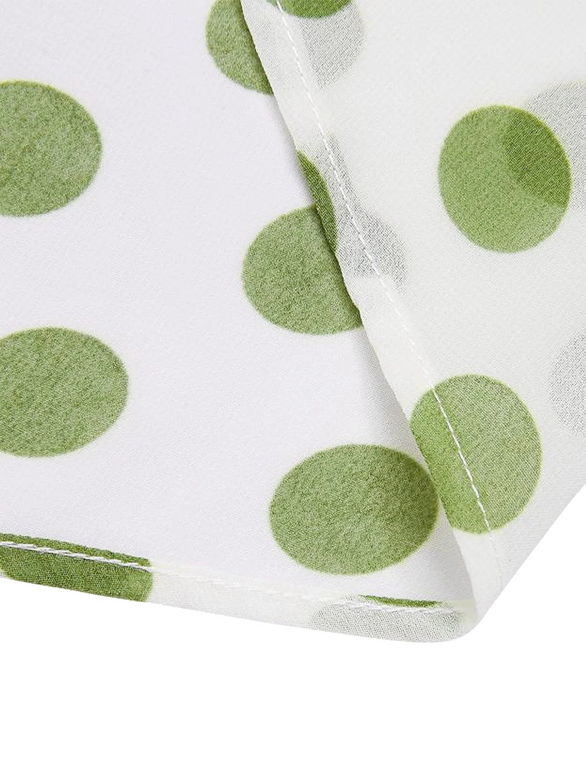 Grün 1940er Chiffon Polka Dots Rock - Image 6