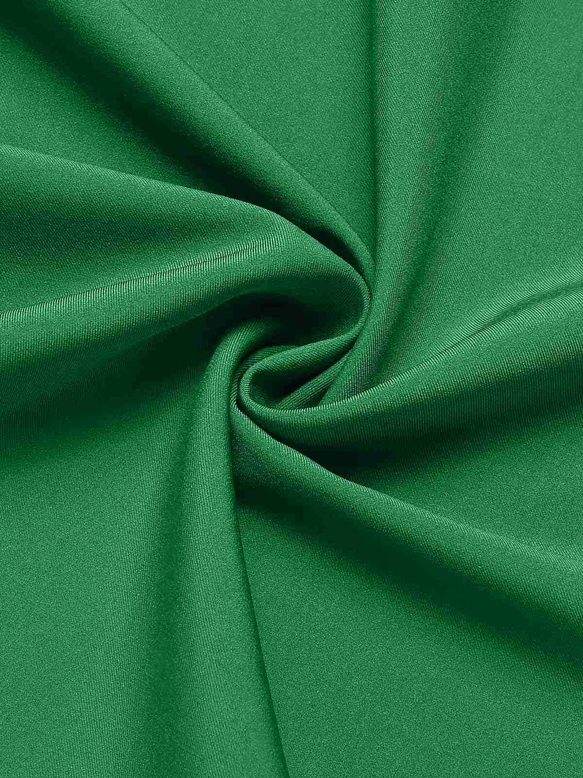 Grün 1940er Kontrast Hemdkragen Kleid - Image 7