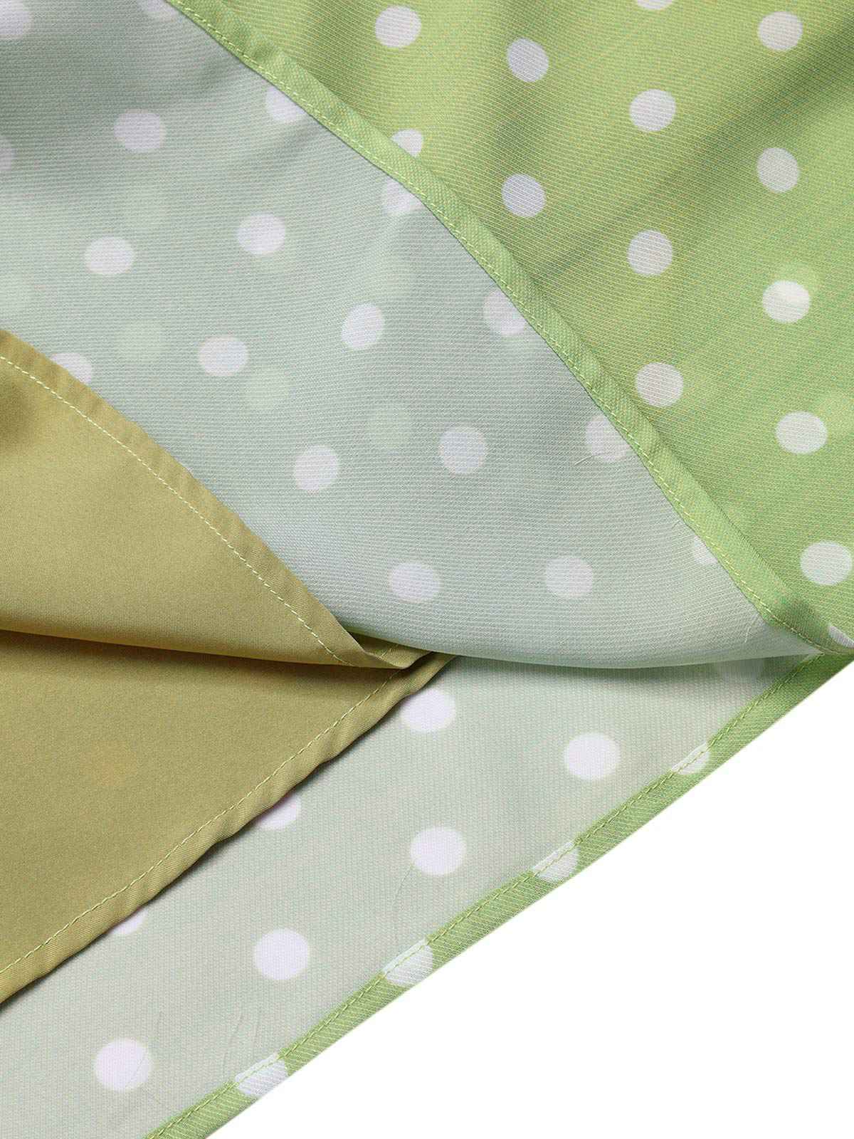 Grün 1940er Rücken-Hohl Polka Dots Kleid - Image 6