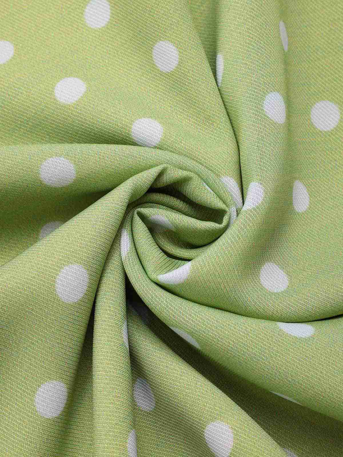 Grün 1940er Rücken-Hohl Polka Dots Kleid - Image 7