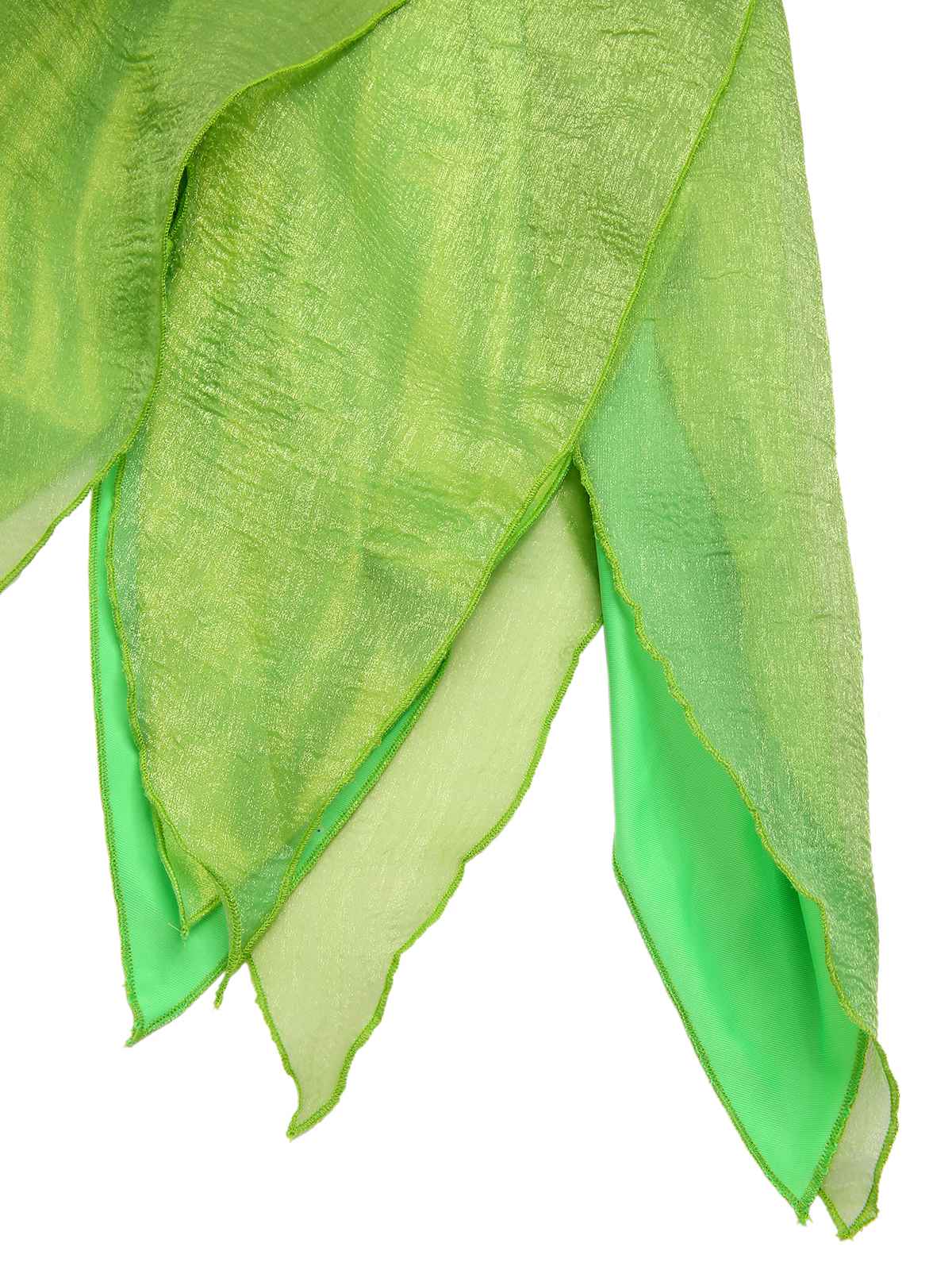 Grün 1970er Tinkerbell Elf Blütenblatt Saum Mini Kleid - Image 8